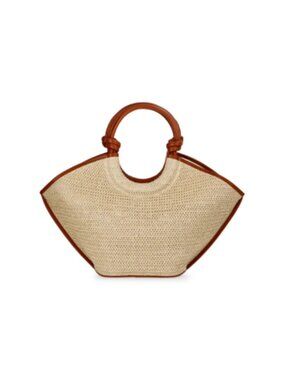 Time and Tru Women's Knot Handle Tote Handbag, Natural